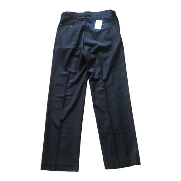 Mens New With Tag Round-tree & Yorke Bleu Navy Dress Pants34W/34 - Picture 2 of 8
